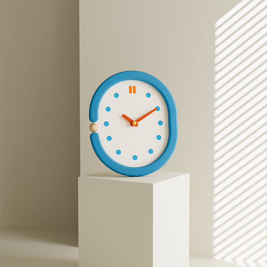 Vintage Blue Wall Clock-1