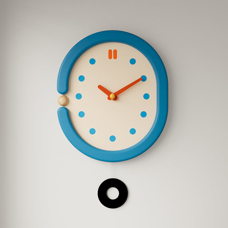 Vintage Blue Wall Clock-5