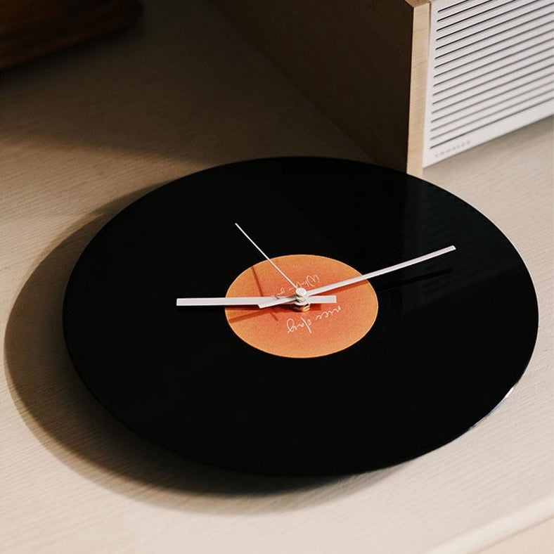 Vinyl Record Clock with Stand-0