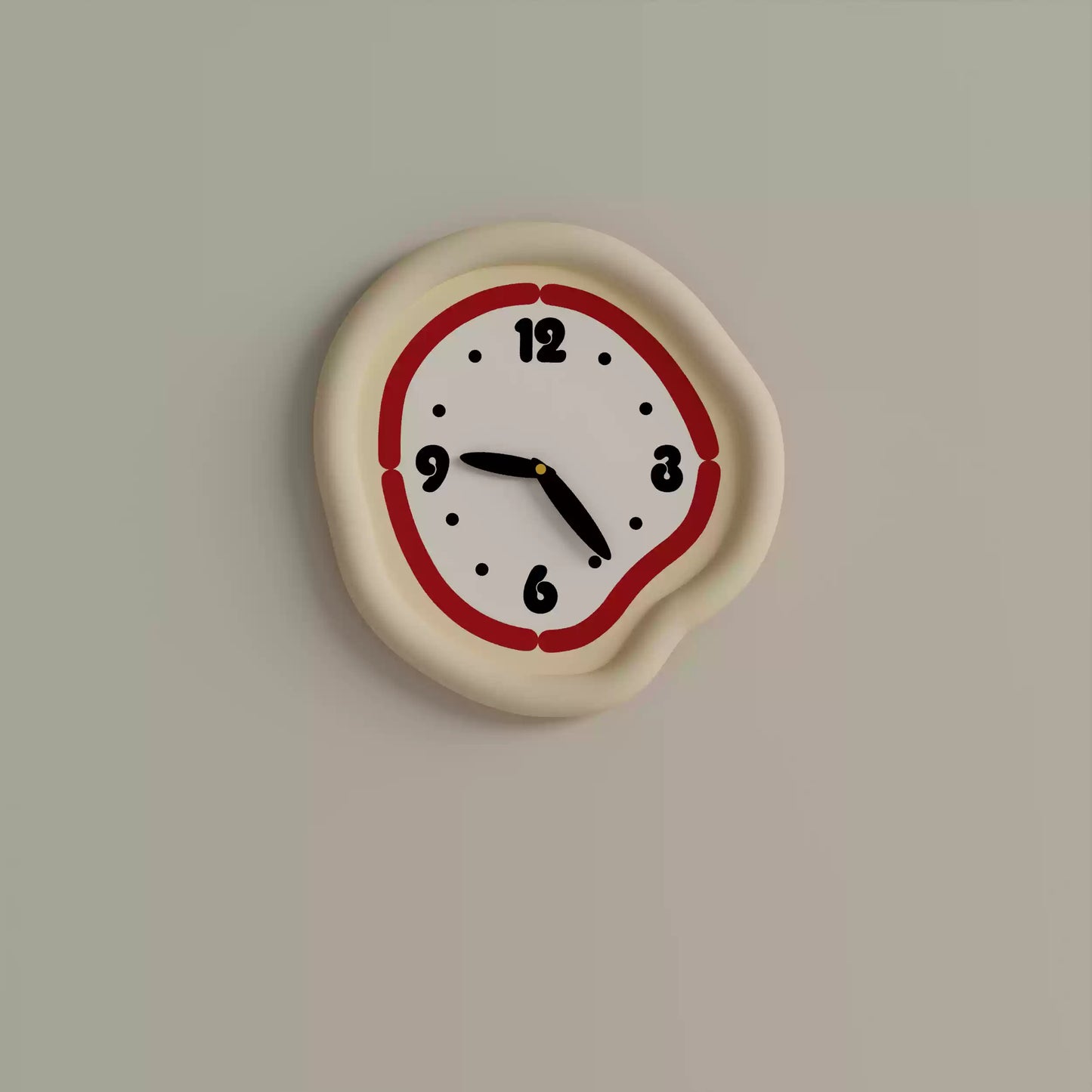 Cute Cream Wall Clock-6