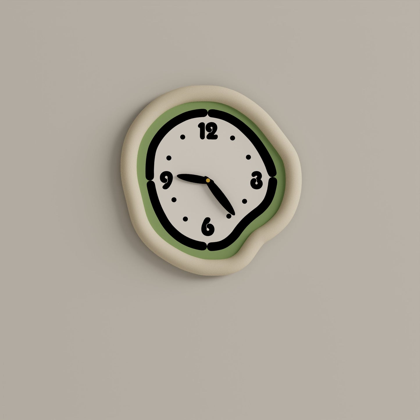 Cute Cream Wall Clock-5
